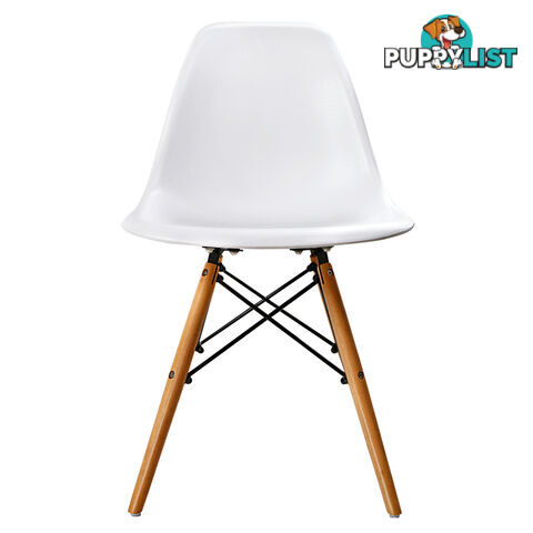 Set of 2 Dining Chair White