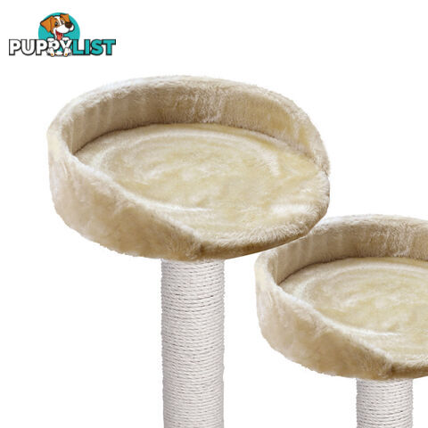 203cm Cat Scratching Poles Post Furniture Tree House Beige