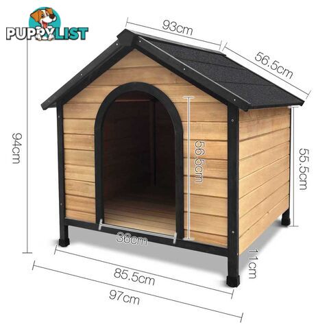 Timber Dog Kennel w/ Food Bowls