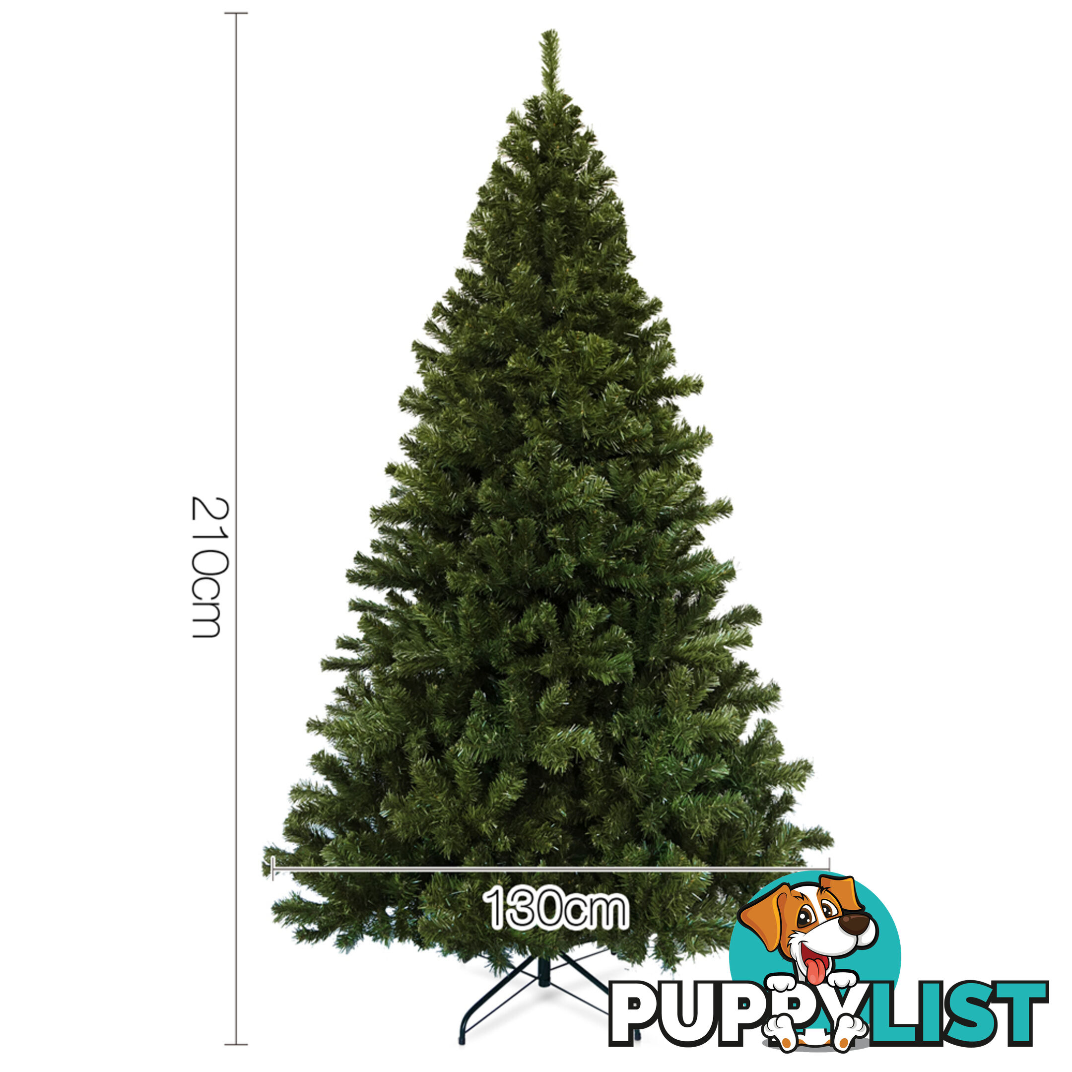 7FT Christmas Tree 1550 Tips 2.1M Full Body Xmas Trees Home Decoration Green