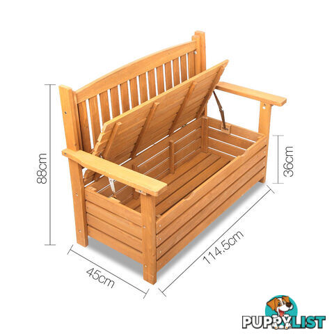 Wooden Outdoor Storage Bench