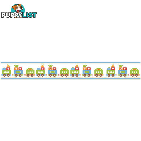 Train Wall Border Stickers - Totally Movable and Reusable