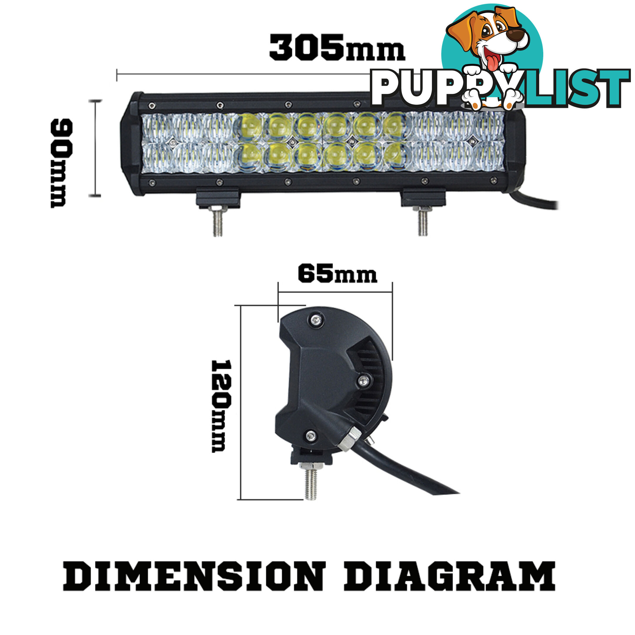 Osram 12inch 168W 5D Lens LED Light Bar Flood Spot Combo Work Lamp SUV ATV 4WD