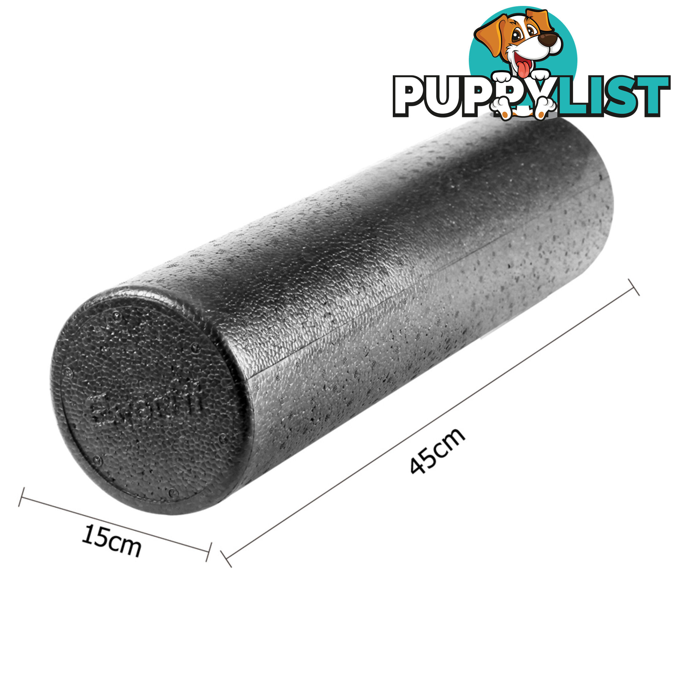 45cm EPP Foam Roller Yoga Gym Pilates Physio Stick Exercise Back Massage Black