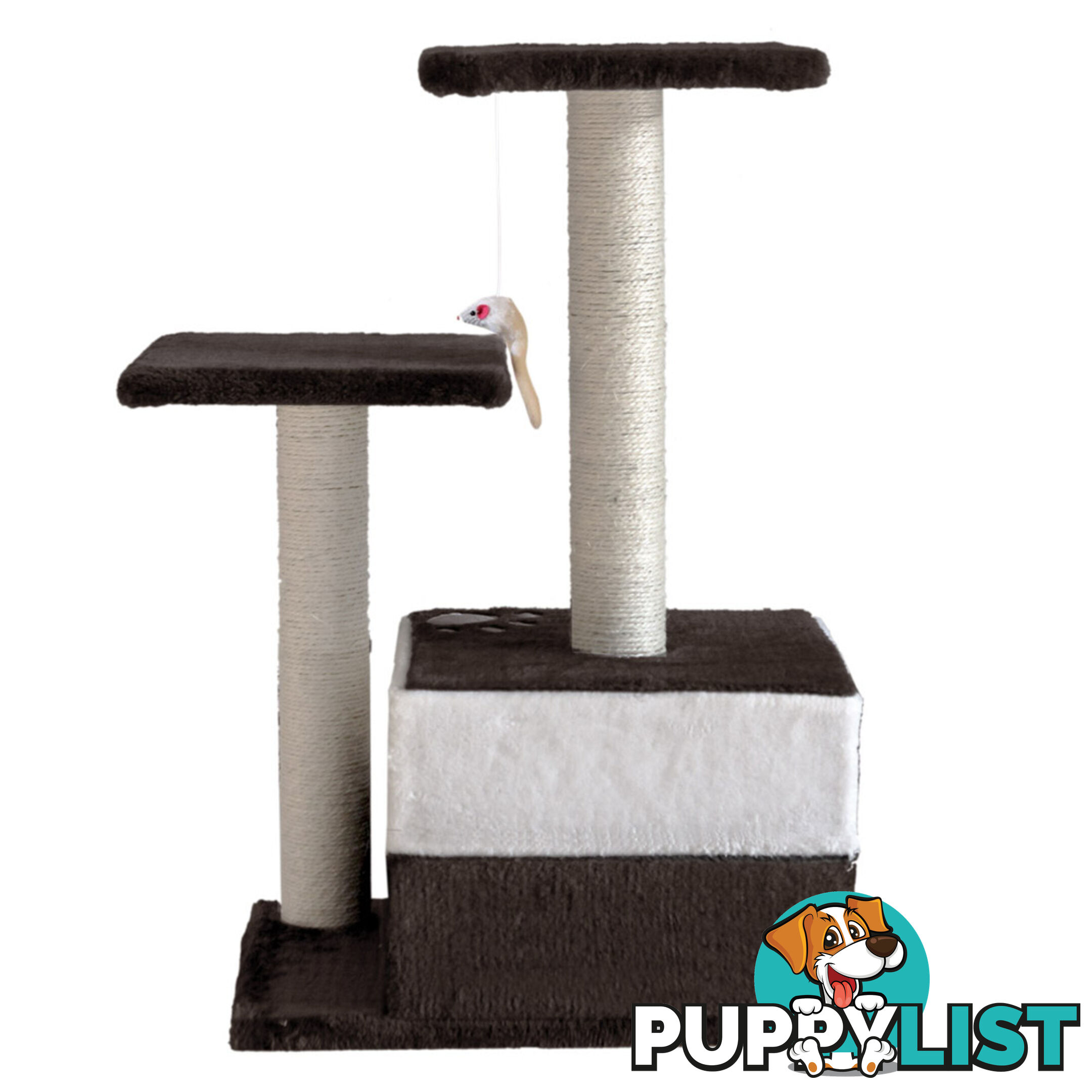 Cat Scratching Poles Post Furniture Tree 70cm White Dark Grey