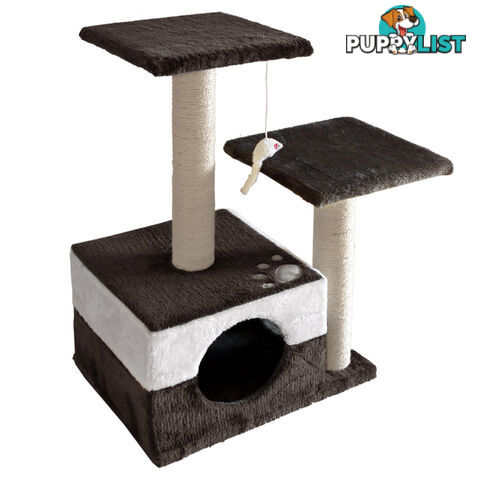 Cat Scratching Poles Post Furniture Tree 70cm White Dark Grey