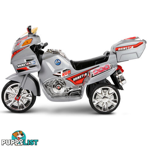 BMW Style Electric Kids Ride On Motorbike Remote Toy Police Bike Silver Red