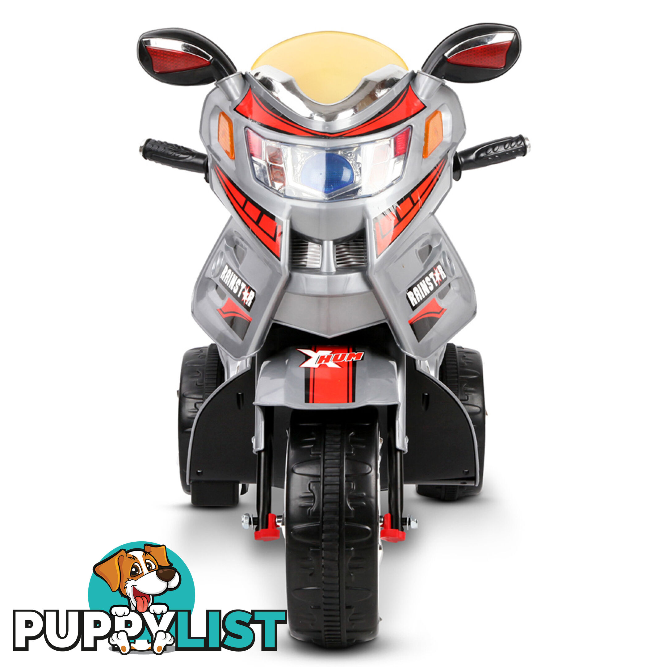 BMW Style Electric Kids Ride On Motorbike Remote Toy Police Bike Silver Red