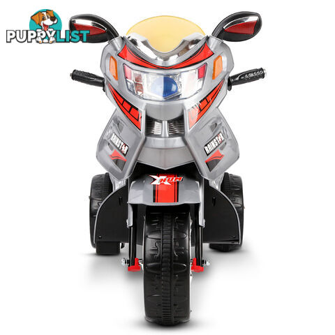 BMW Style Electric Kids Ride On Motorbike Remote Toy Police Bike Silver Red