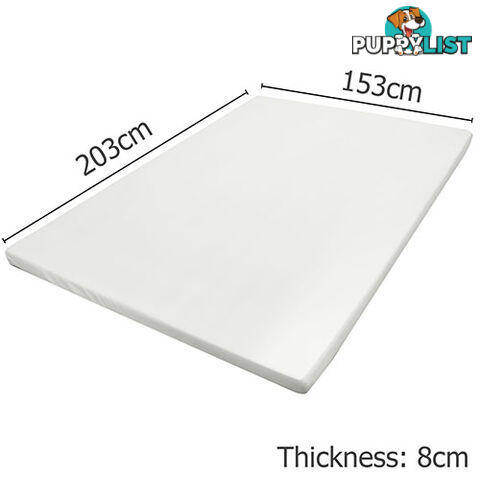 8cm Visco Elastic Memory Foam Mattress Topper Extra High Density Underlay Queen