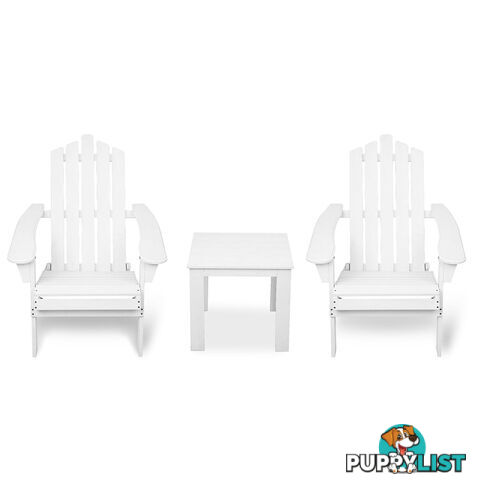 Adirondack Chairs & Side Table  3 Piece Set