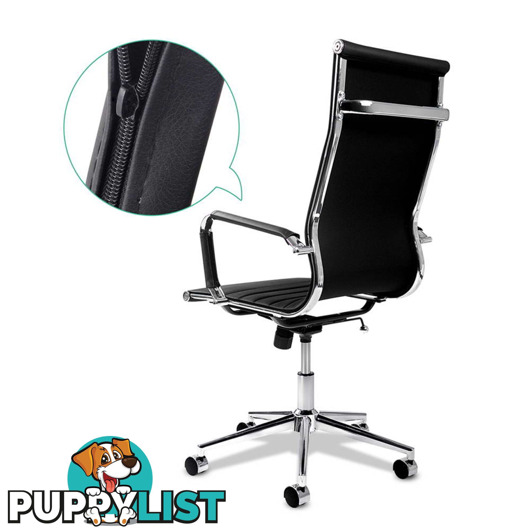 PU Leather High Back Executive Computer Office Chair Eames Replica Black