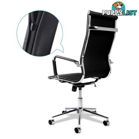 PU Leather High Back Executive Computer Office Chair Eames Replica Black