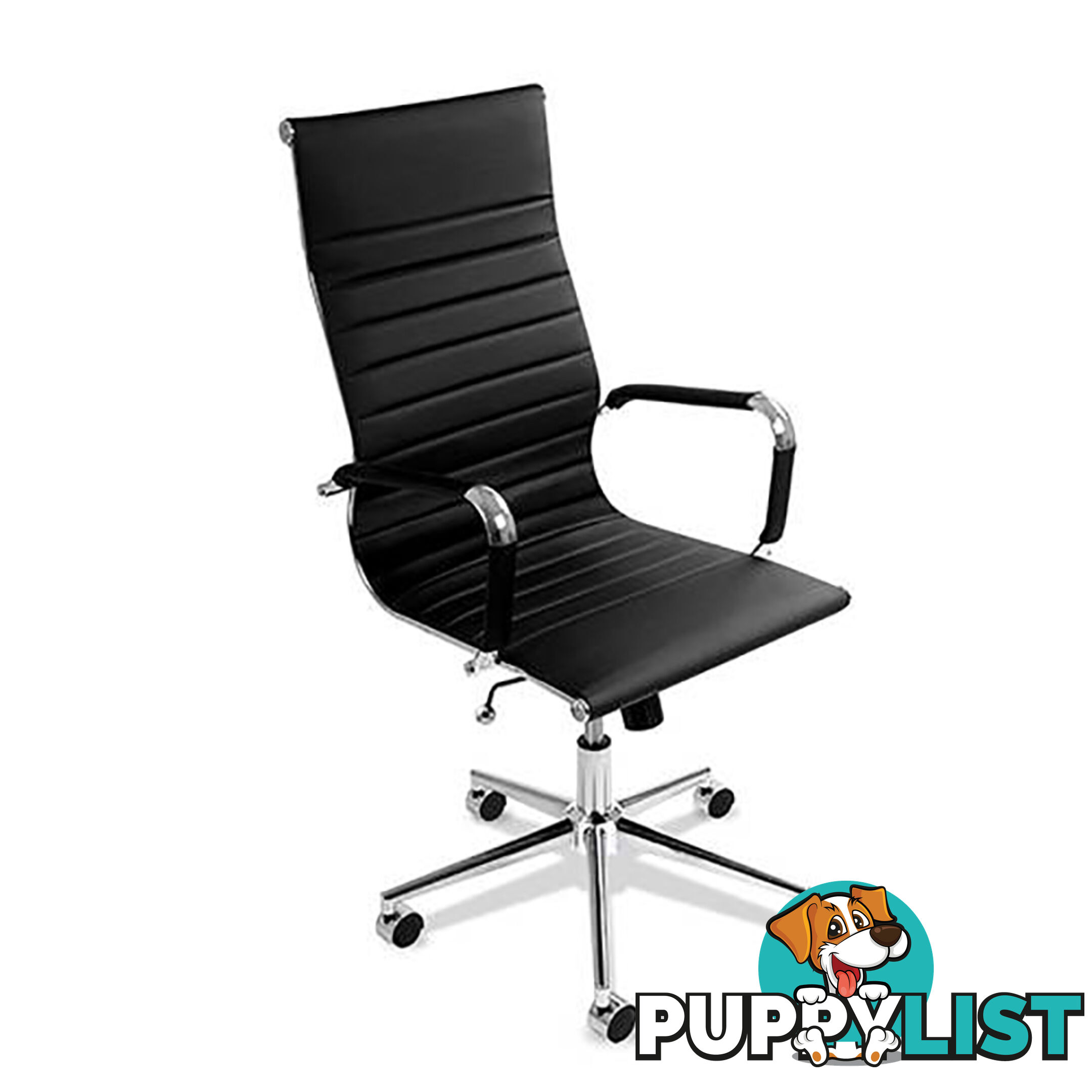 PU Leather High Back Executive Computer Office Chair Eames Replica Black