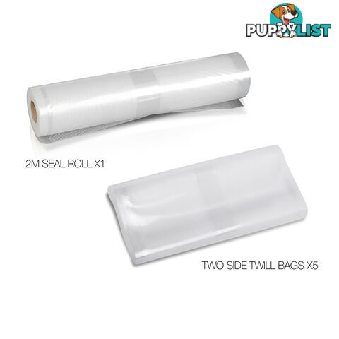 Vacuum Food Sealer Machine Preservation Heat Saver Storage Free Bag Roll White