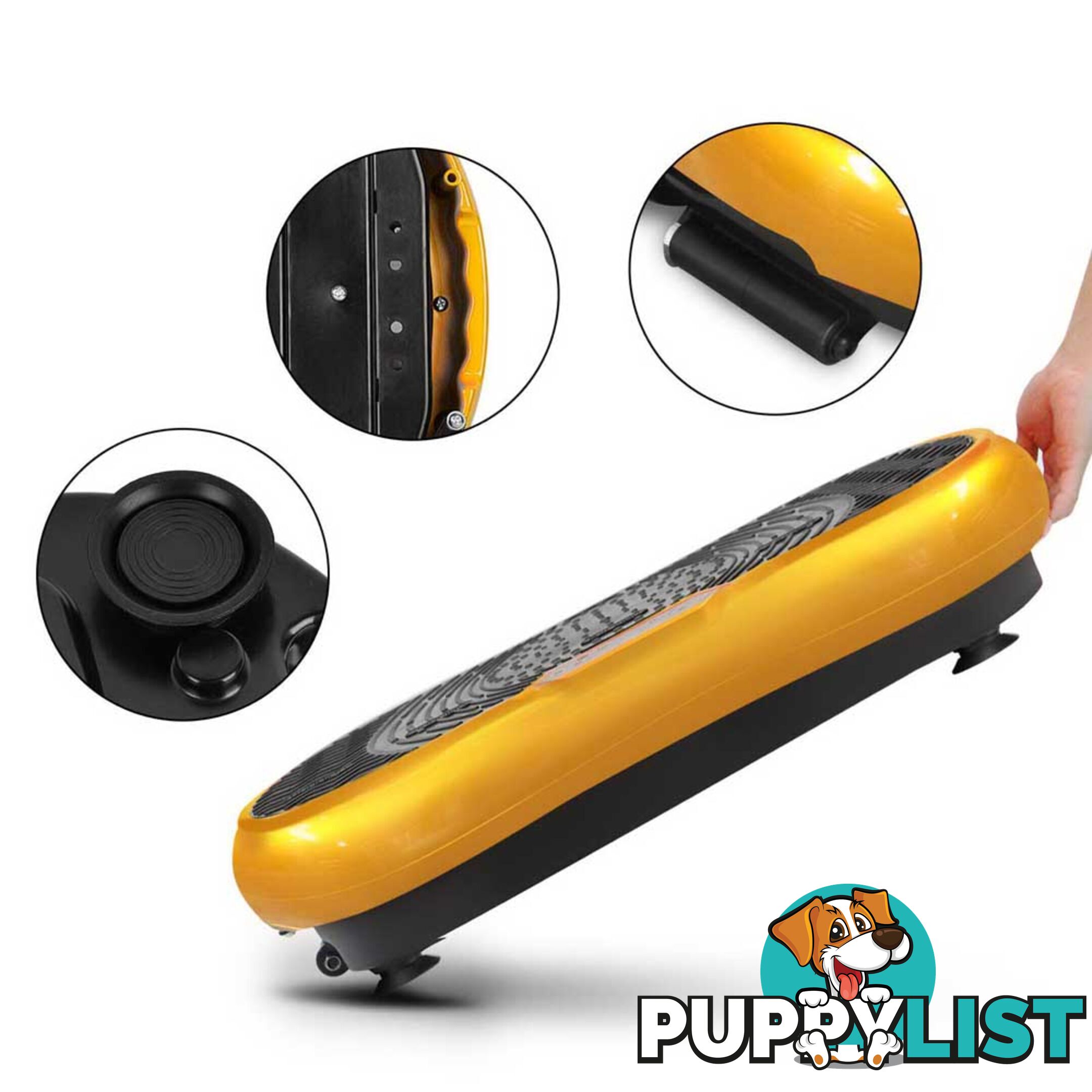 Slim Vibration Plate 1000W Exercise Fitness Massage Body Shape Power Plate Gold