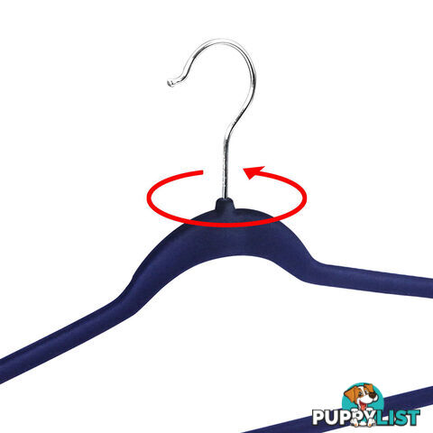 Set of 100 Slim Navy Velvet Hangers