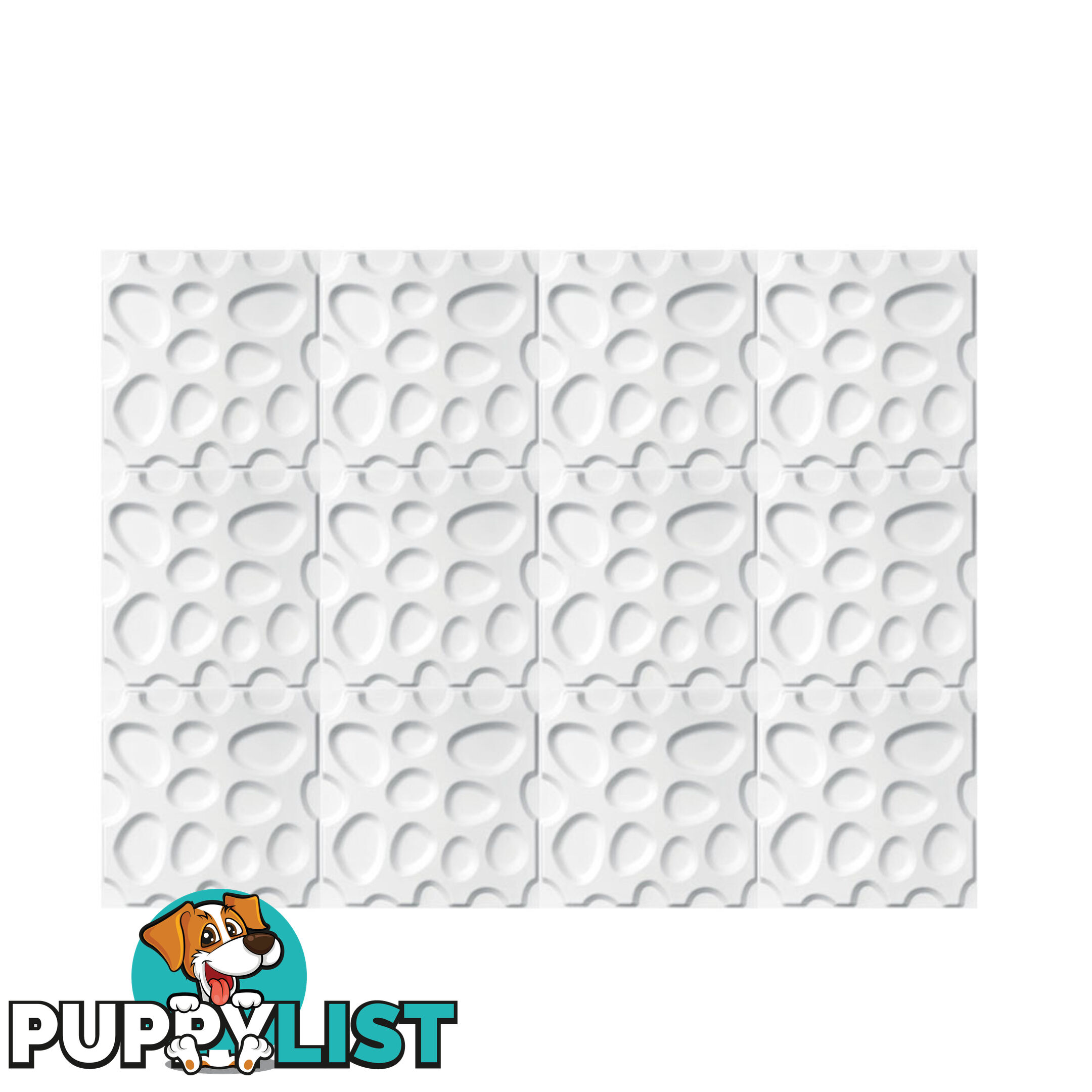 12 Pcs 3D Pebble Design Wall Panel