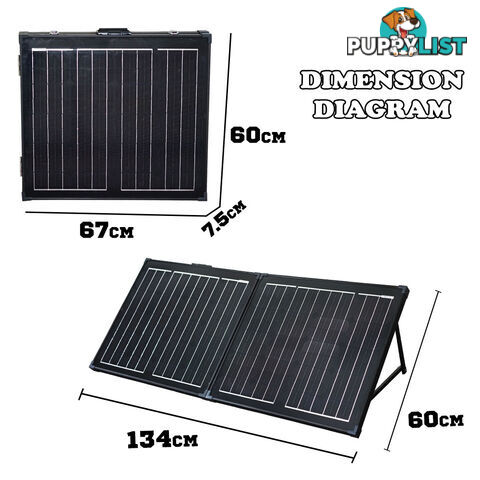 12V 140W Folding Solar Panel Black Silicon MEGAVOLT Mono MPPT Power Charging Kit