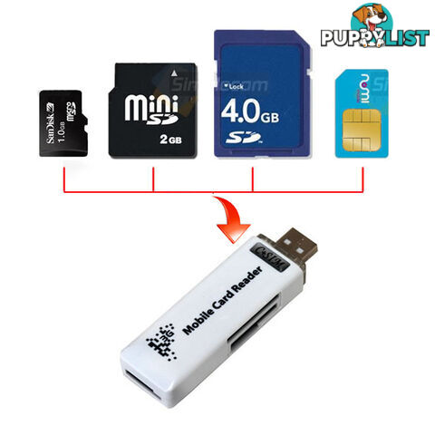 USB All-in-One Card Reader with MicroSD and 3G SIM Support