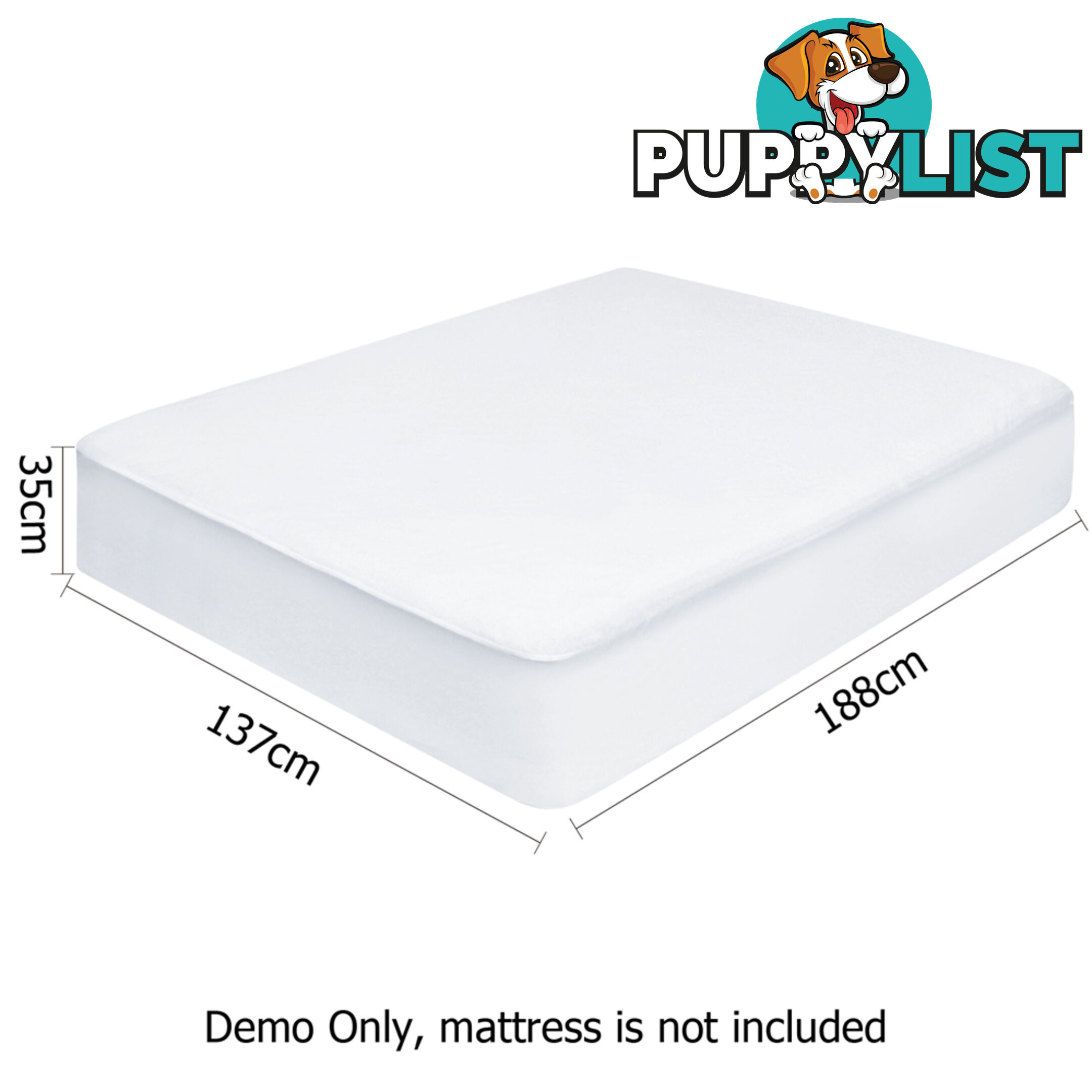 Fitted Non-Woven Waterproof Mattress Protector PU Coating Bed Cover Double