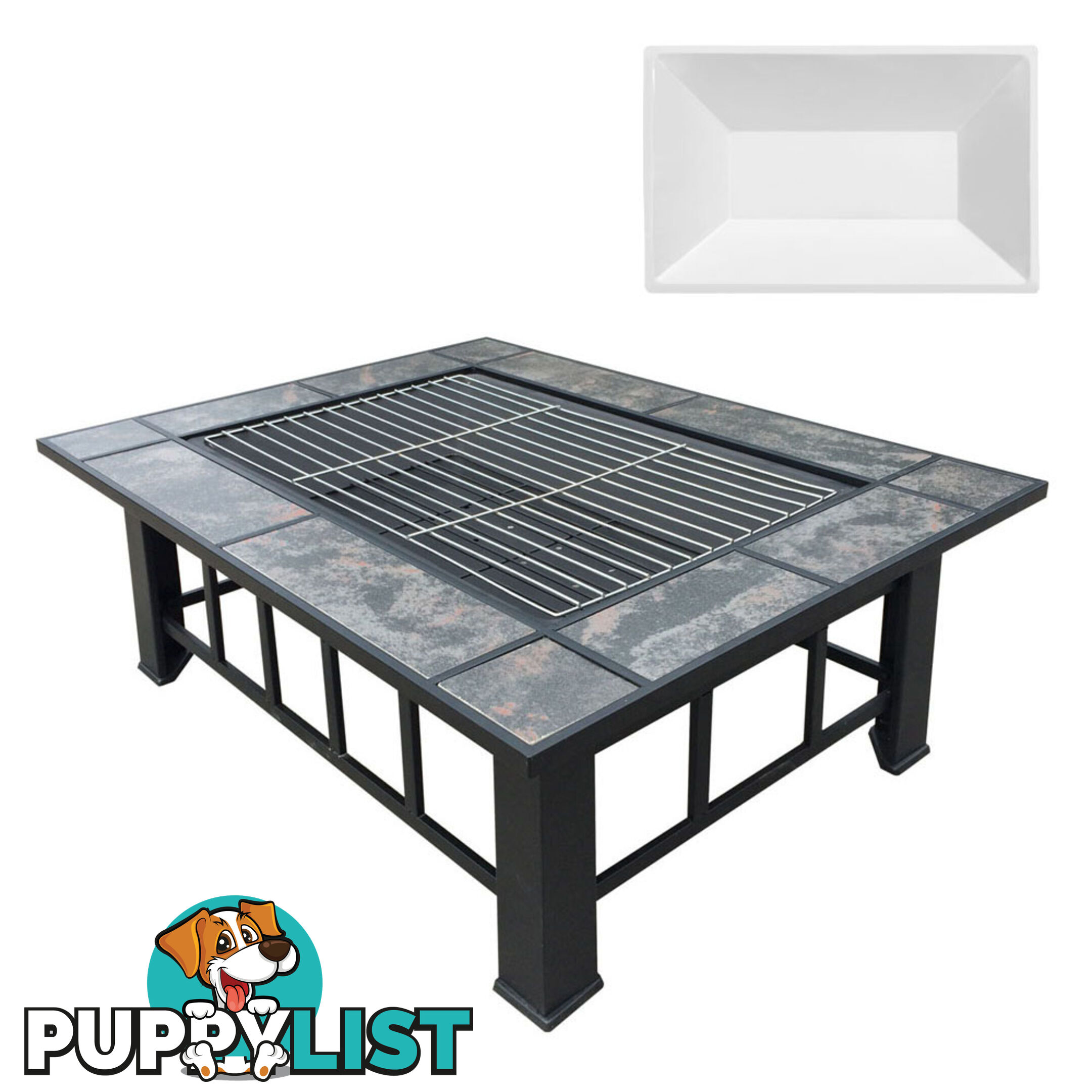 Extra Large 3 In 1 Multifuction Outdoor Fire Pit BBQ Table Grill Fireplace