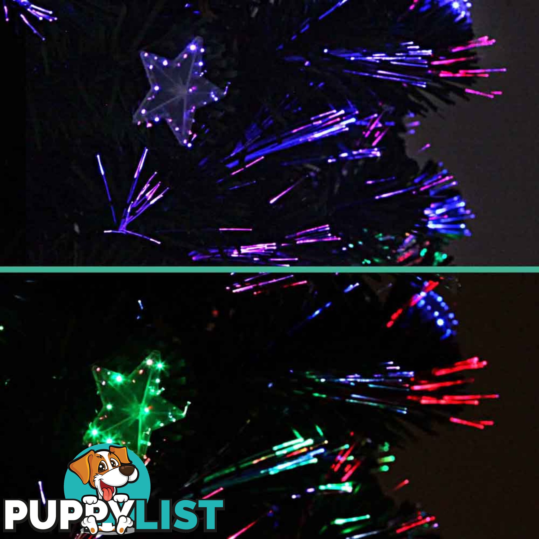 7FT LED Christmas Tree 210CM Xmas Trees Fibre Optic Light Home Decoration Green