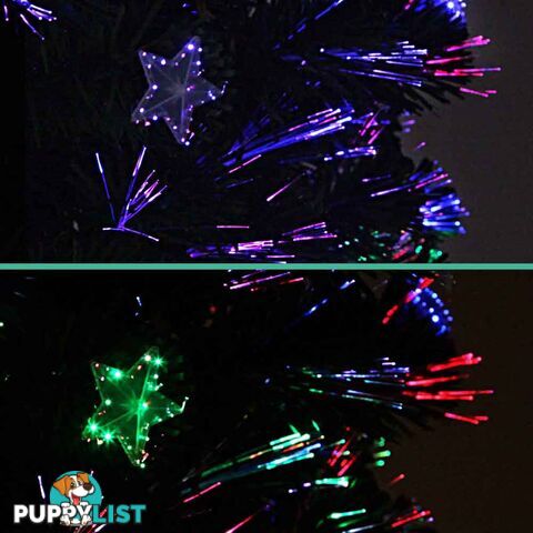 7FT LED Christmas Tree 210CM Xmas Trees Fibre Optic Light Home Decoration Green