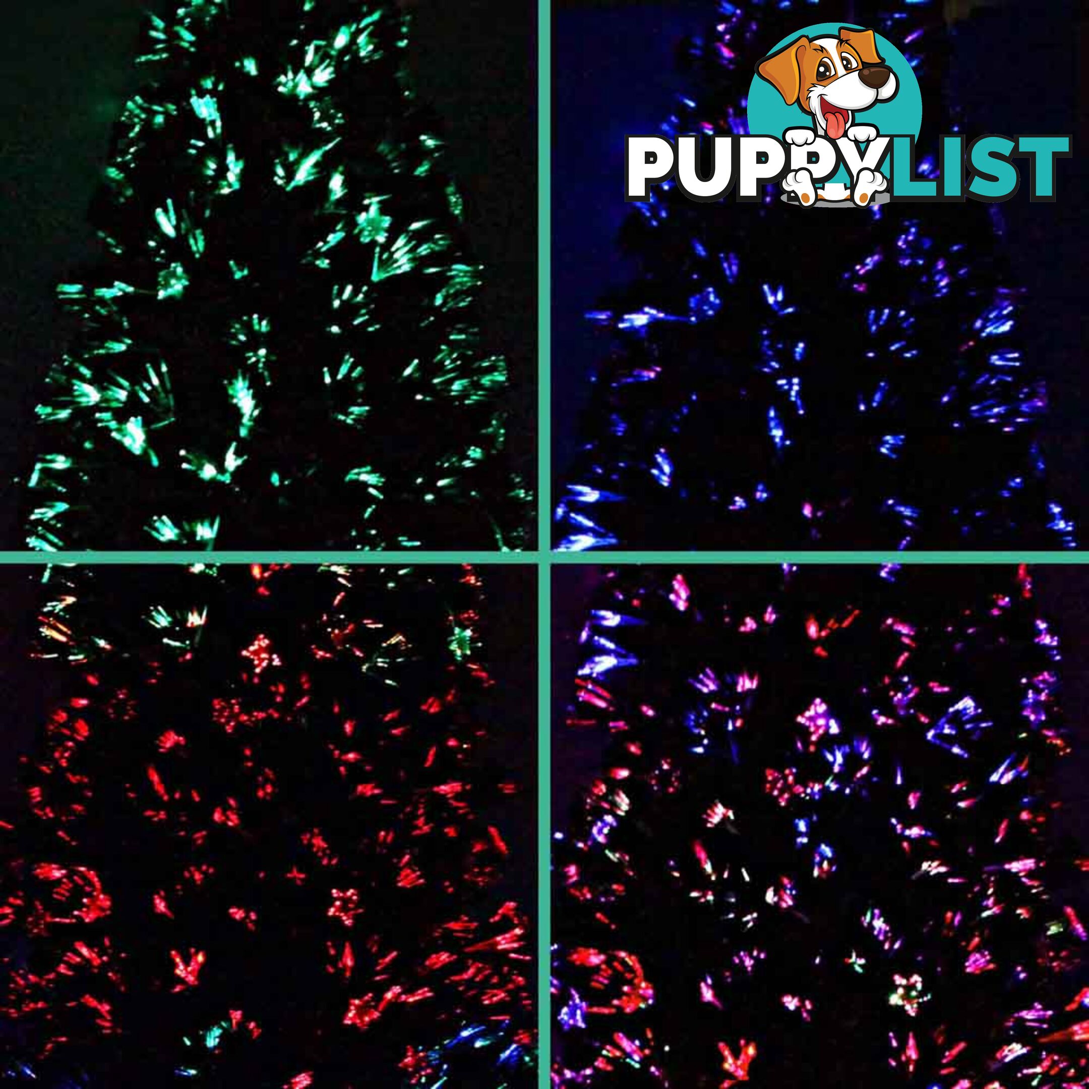 7FT LED Christmas Tree 210CM Xmas Trees Fibre Optic Light Home Decoration Green