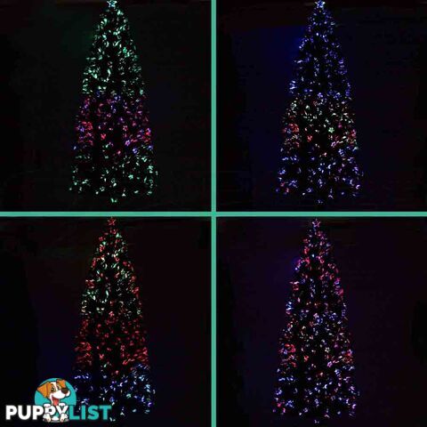 7FT LED Christmas Tree 210CM Xmas Trees Fibre Optic Light Home Decoration Green