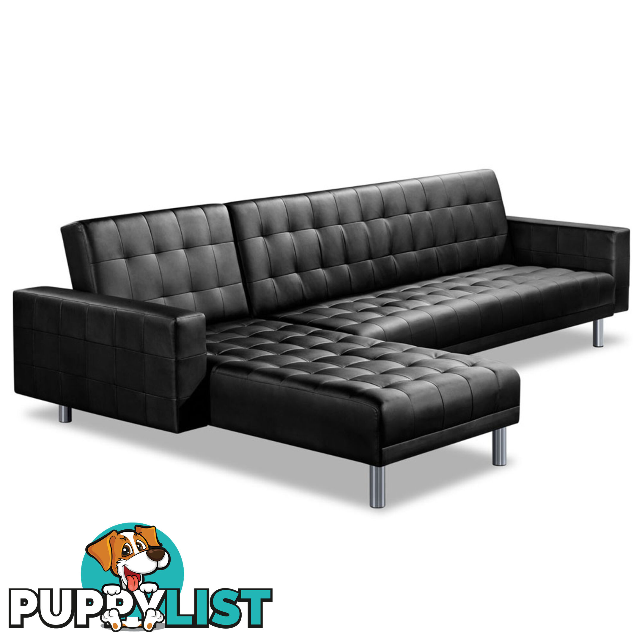 Premium PU Leather Modular Sofa Bed Couch Futon Suite 5 Seater Indoor Lounges