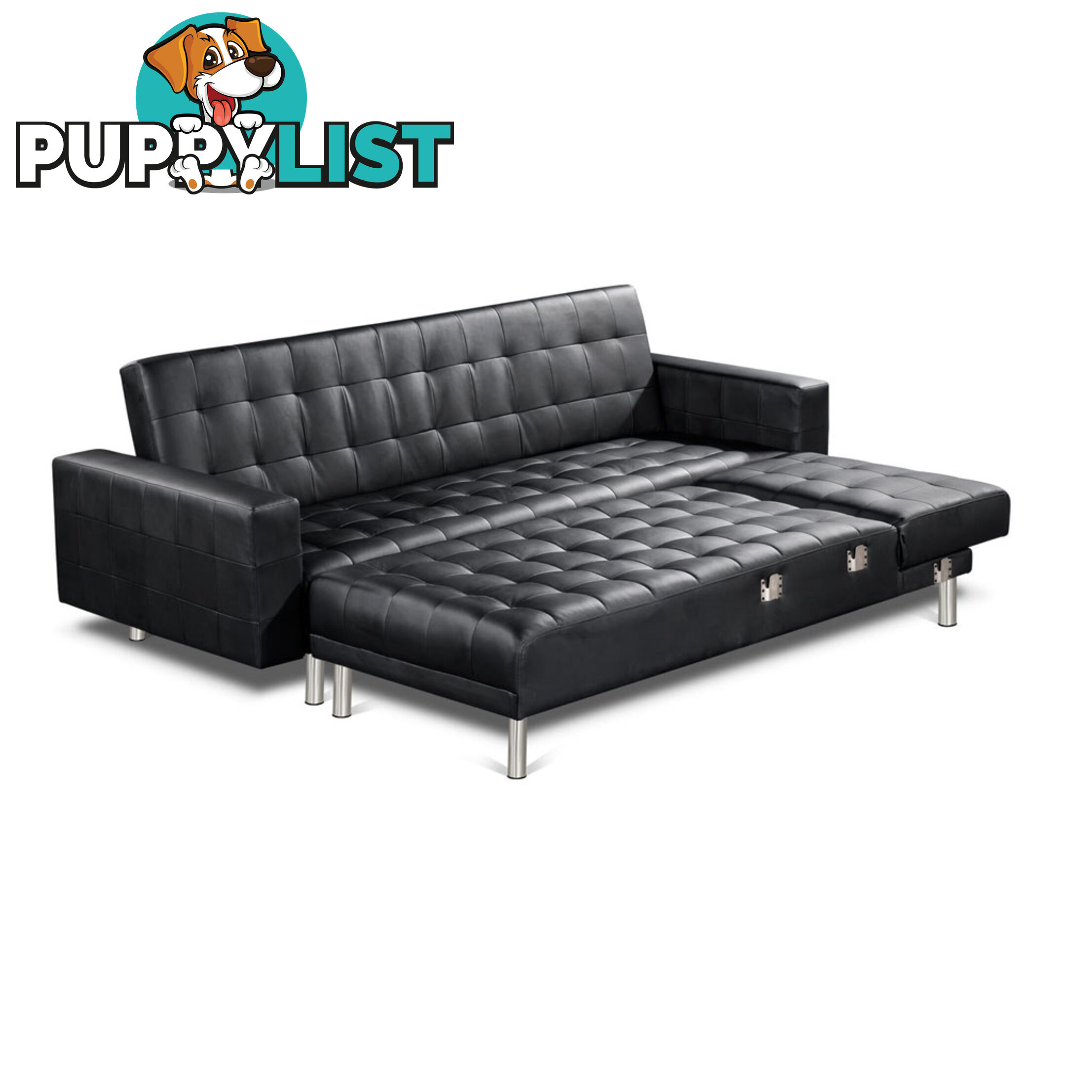 Premium PU Leather Modular Sofa Bed Couch Futon Suite 5 Seater Indoor Lounges