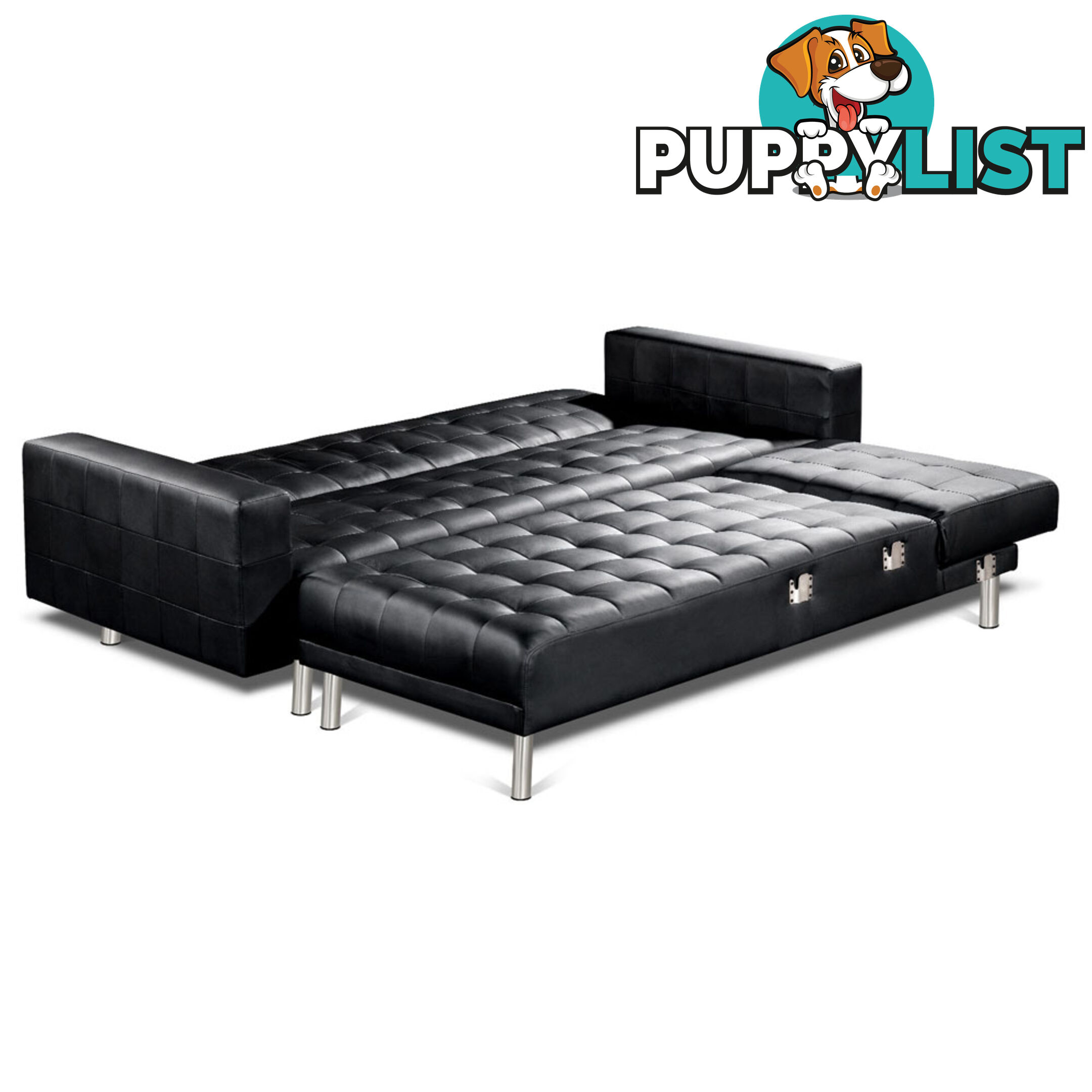 Premium PU Leather Modular Sofa Bed Couch Futon Suite 5 Seater Indoor Lounges