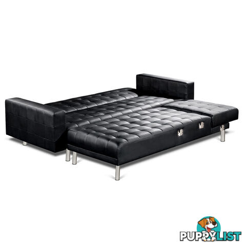 Premium PU Leather Modular Sofa Bed Couch Futon Suite 5 Seater Indoor Lounges