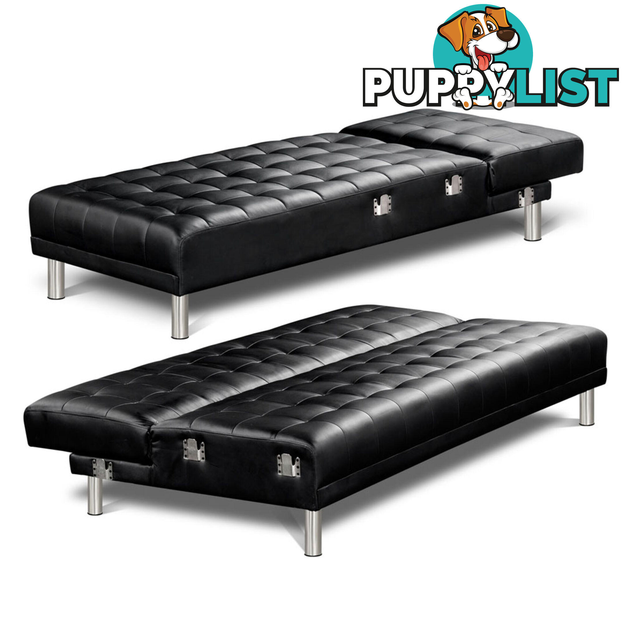 Premium PU Leather Modular Sofa Bed Couch Futon Suite 5 Seater Indoor Lounges