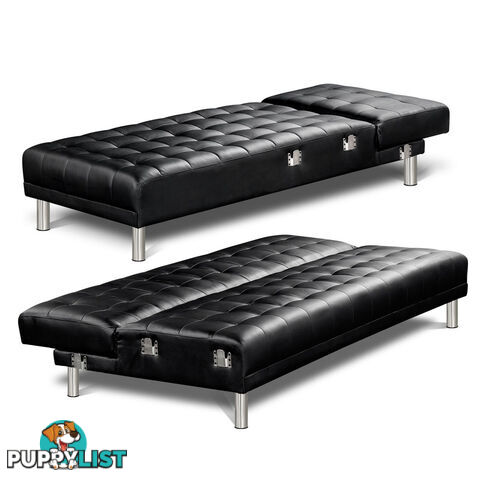 Premium PU Leather Modular Sofa Bed Couch Futon Suite 5 Seater Indoor Lounges