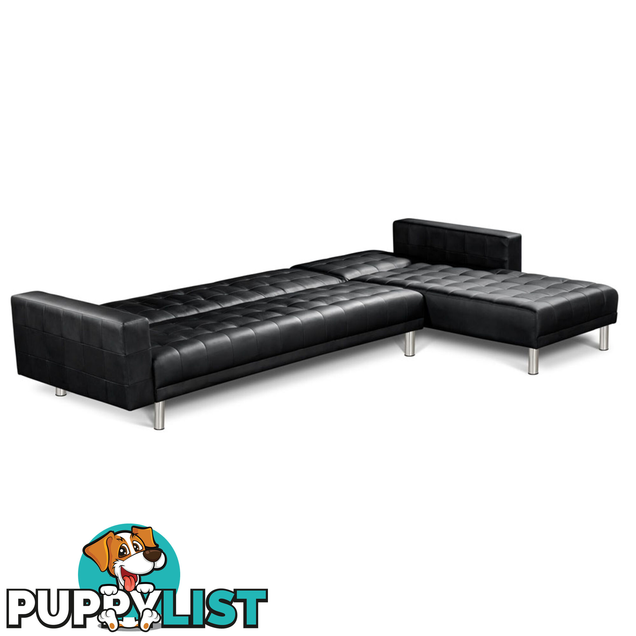 Premium PU Leather Modular Sofa Bed Couch Futon Suite 5 Seater Indoor Lounges