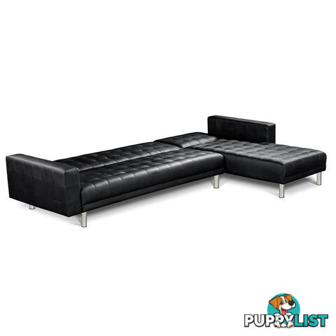 Premium PU Leather Modular Sofa Bed Couch Futon Suite 5 Seater Indoor Lounges