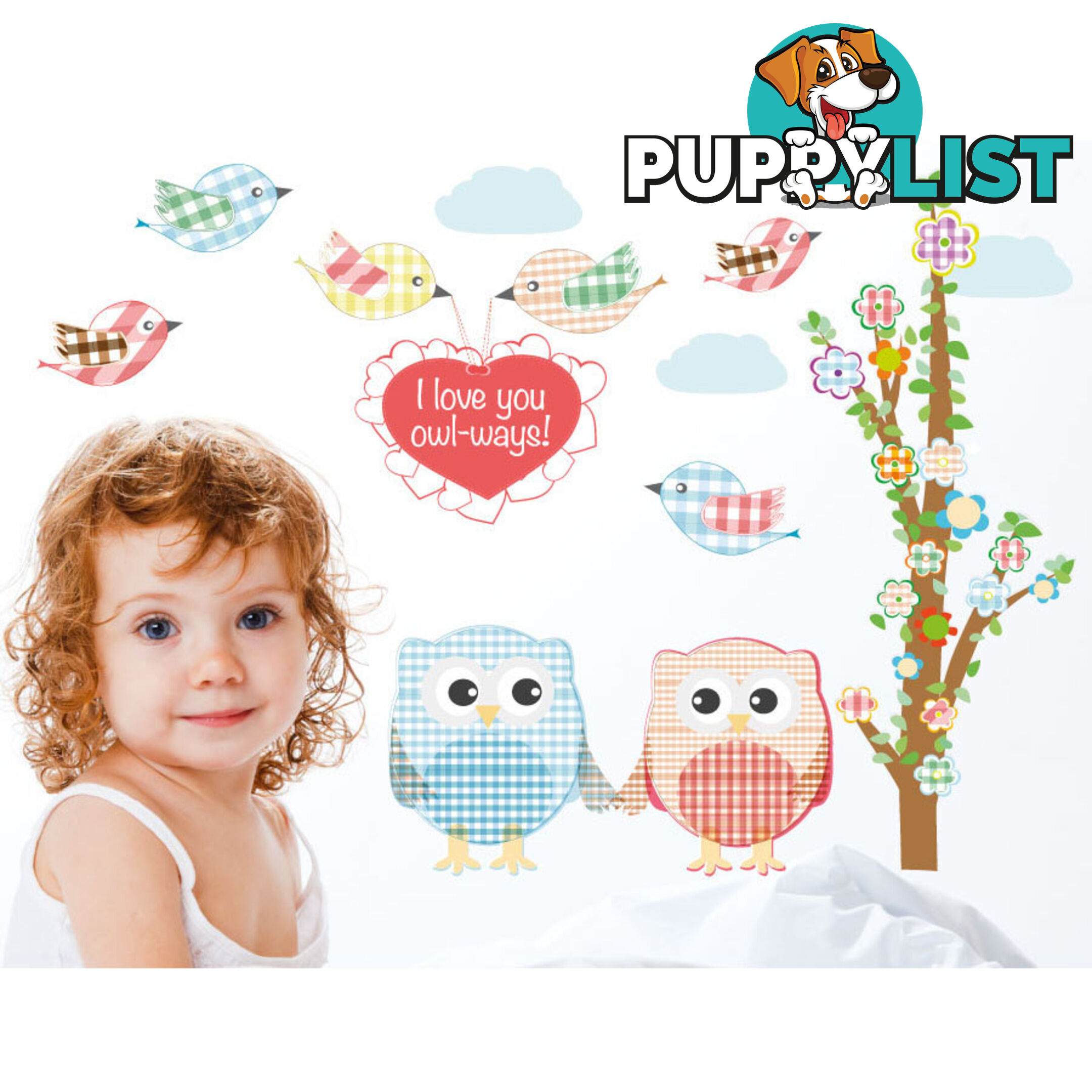 Love Owl-ways Tree Wall Stickers - Totally Movable