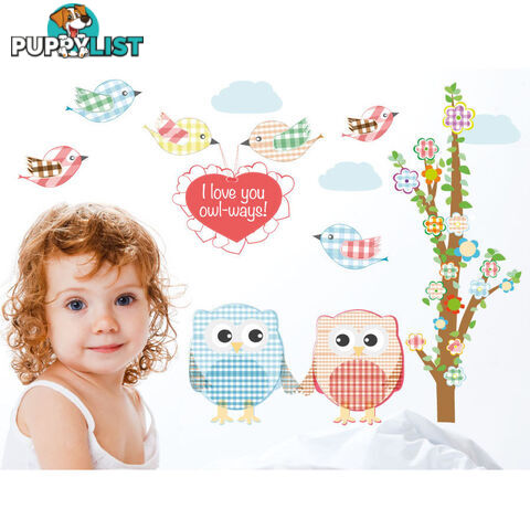 Love Owl-ways Tree Wall Stickers - Totally Movable