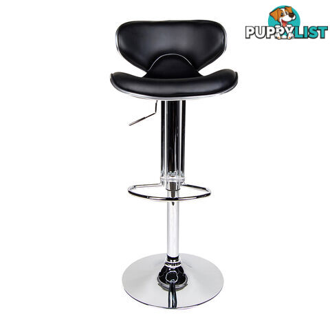 2 x PU Leather Gas Lift Bar Stool Office Kitchen Pub Barstool Swivel Chair Black