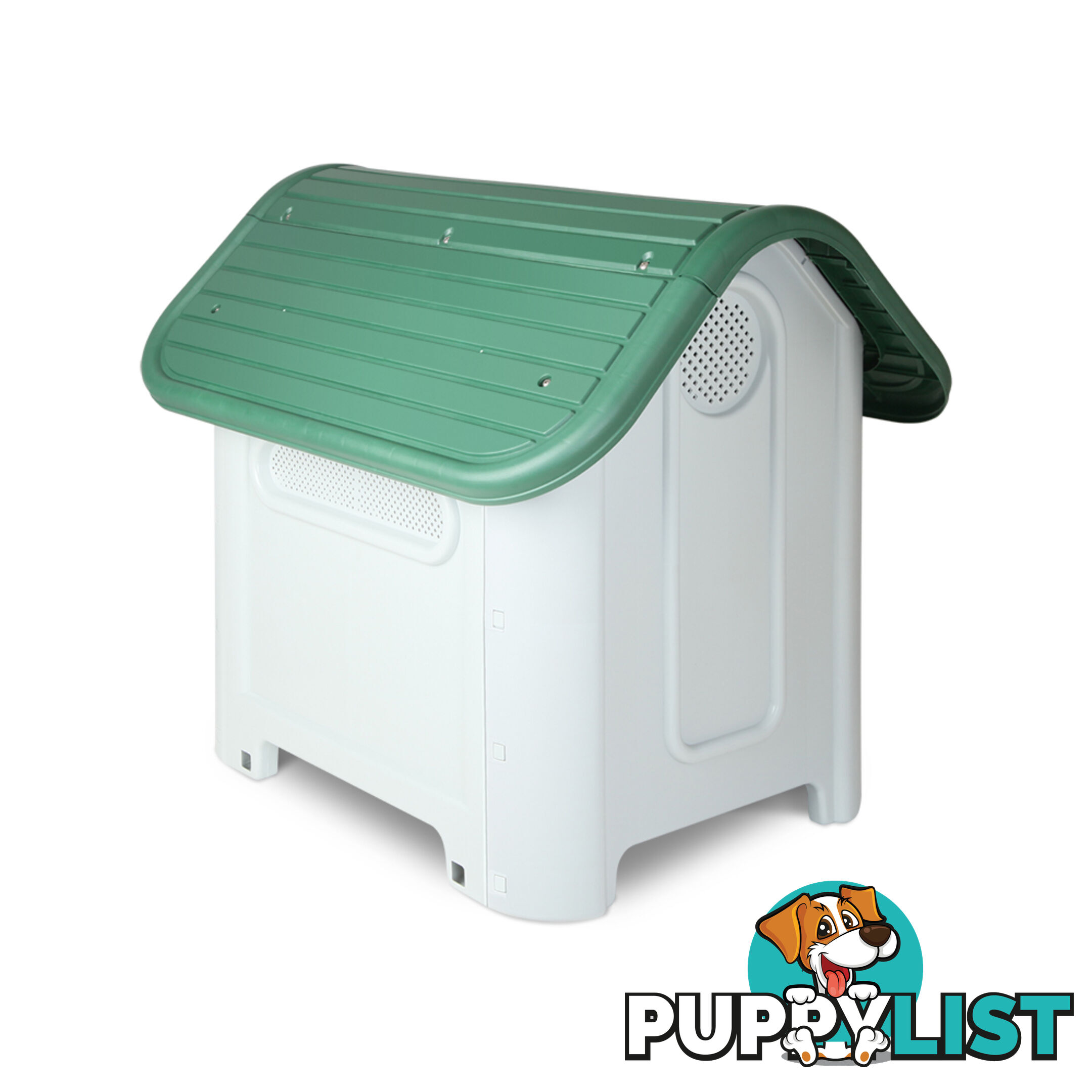 Medium Weatherproof Plastic Dog Kennel Pet Puppy Outdoor Indoor Garden Dog House