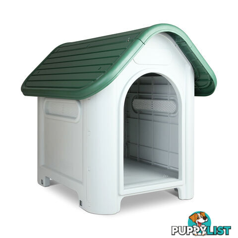 Medium Weatherproof Plastic Dog Kennel Pet Puppy Outdoor Indoor Garden Dog House