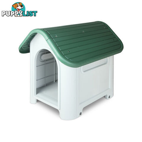 Medium Weatherproof Plastic Dog Kennel Pet Puppy Outdoor Indoor Garden Dog House