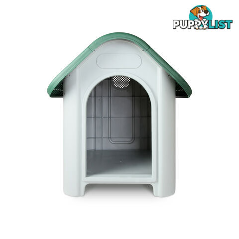 Medium Weatherproof Plastic Dog Kennel Pet Puppy Outdoor Indoor Garden Dog House