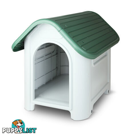 Medium Weatherproof Plastic Dog Kennel Pet Puppy Outdoor Indoor Garden Dog House