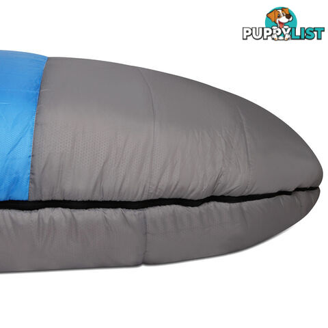 Outdoor Camping Sleeping Bag Winter Pebble Thermal Tent Hiking King Blue -15_C