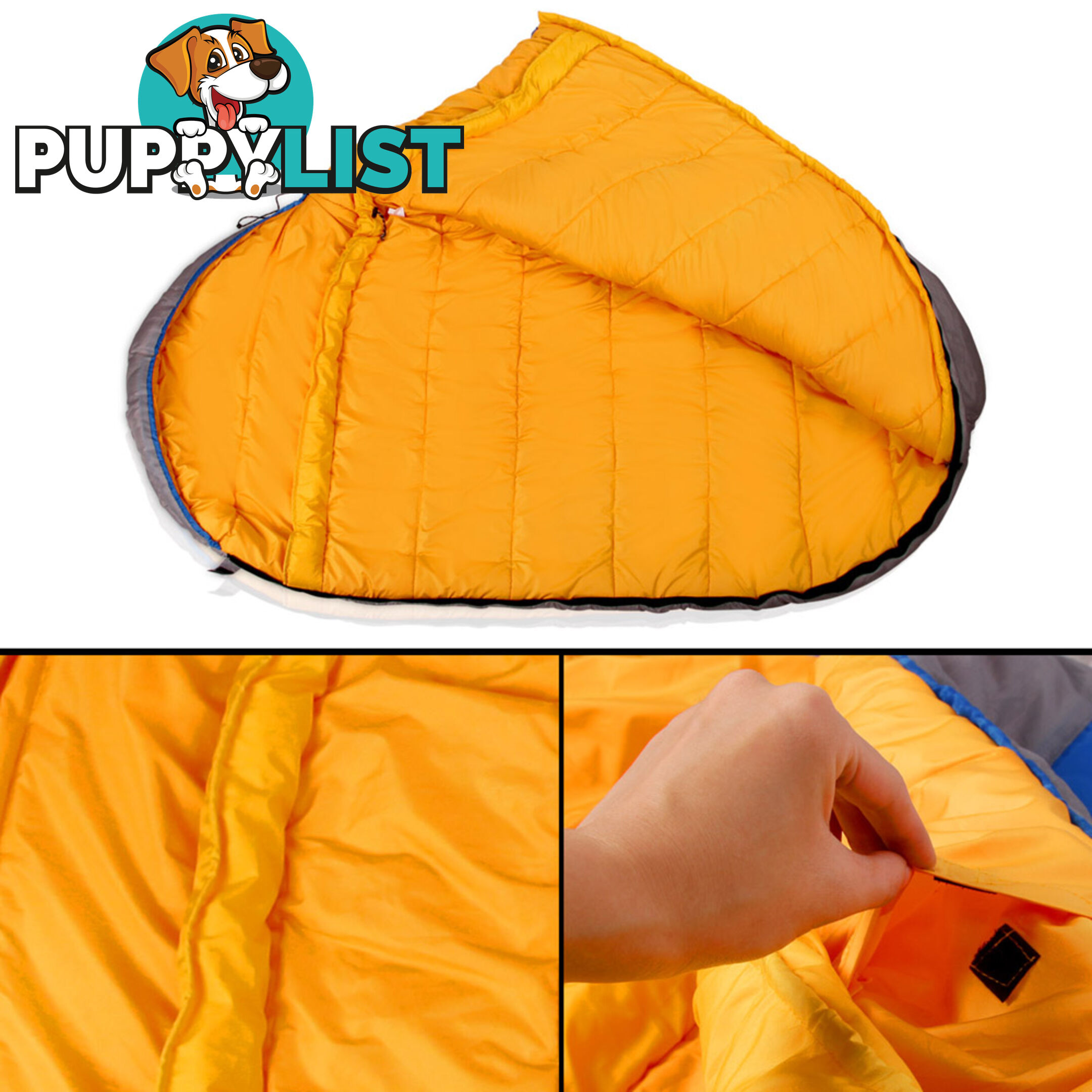 Outdoor Camping Sleeping Bag Winter Pebble Thermal Tent Hiking King Blue -15_C