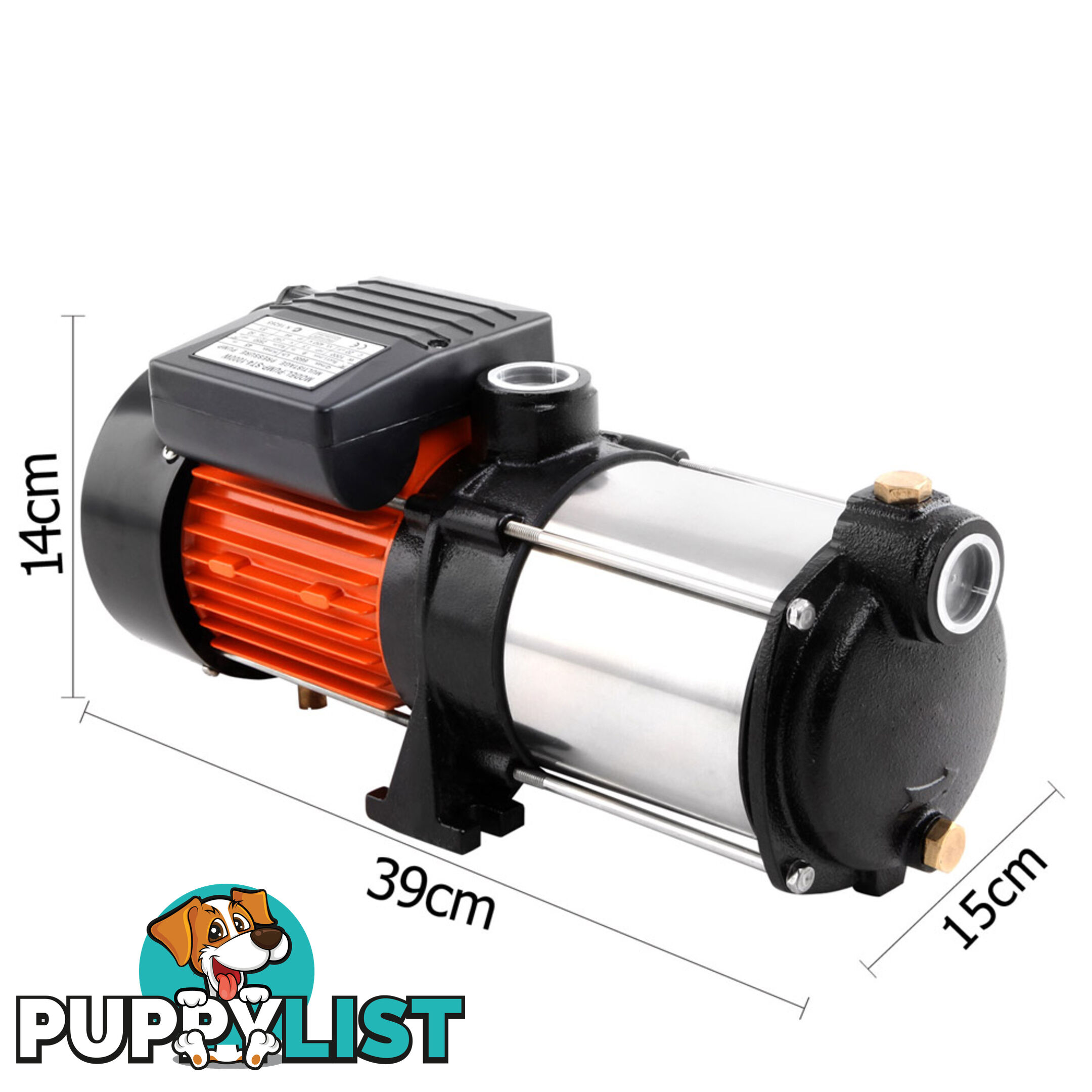 Multi Stage High Pressure Self Priming Water Pump 1000W 6600L/H