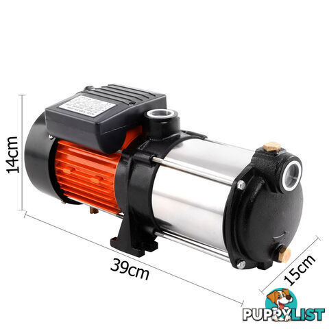 Multi Stage High Pressure Self Priming Water Pump 1000W 6600L/H